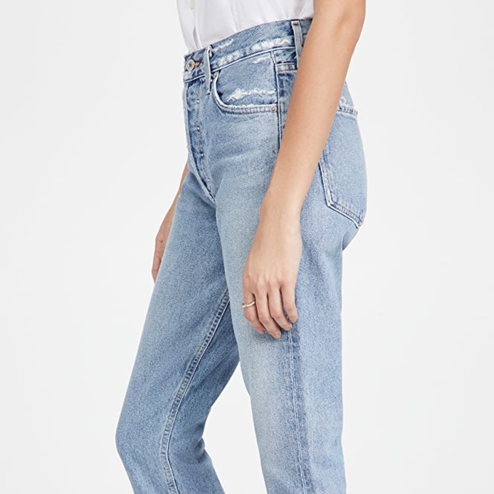 Citizens of humanity charlotte crop 25 straight leg light wash